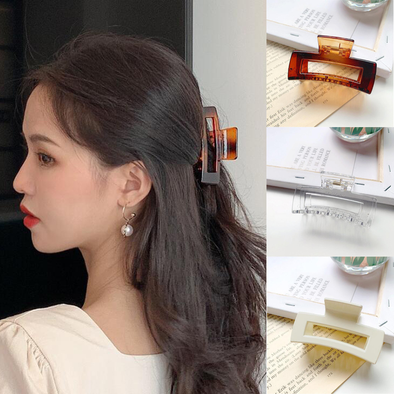 

1 pc Korean Style Acrylic Transparent Fashion Women Girls Hair Hair Clips Accessories Simple Wishing Girls Headwear