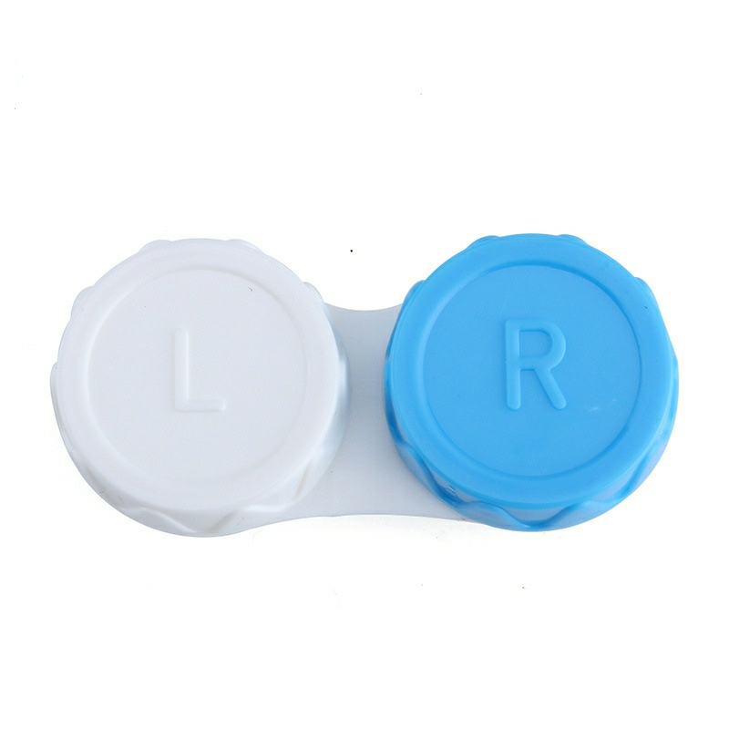 

100pcs/lot Colored Contact Lenses Case L+R Contact Lens Case for Eyes Contacts travel Kit Holder Lens Container