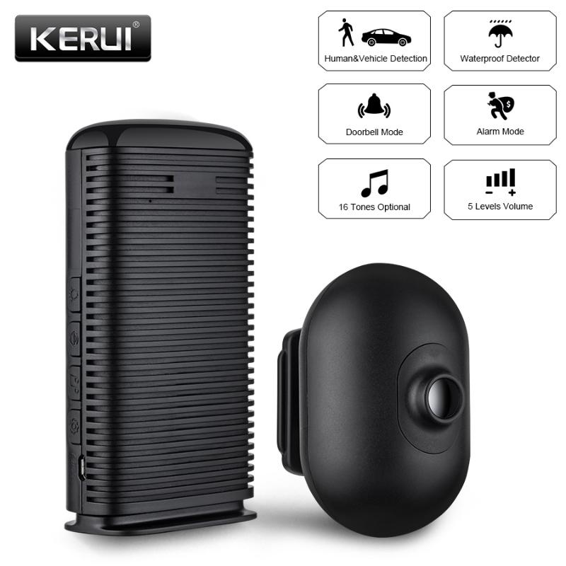 

KERUI Wireless Home Alarm Waterproof PIR Motion Sensor Detector Security Alarm System Driveway Garage burglar Sensor