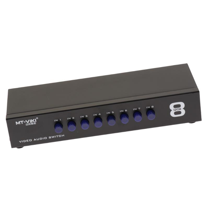 

AV Switch Box Switcher 8 Way Port RCA Stereo Audio Video Composite Selector