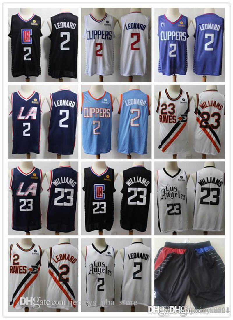 

Mens Los Angeles Clippers nba Kawhi la 2 Leonard Lou 23 Williams Basketball Shorts Basketball Jersey navy blue white, Black;red