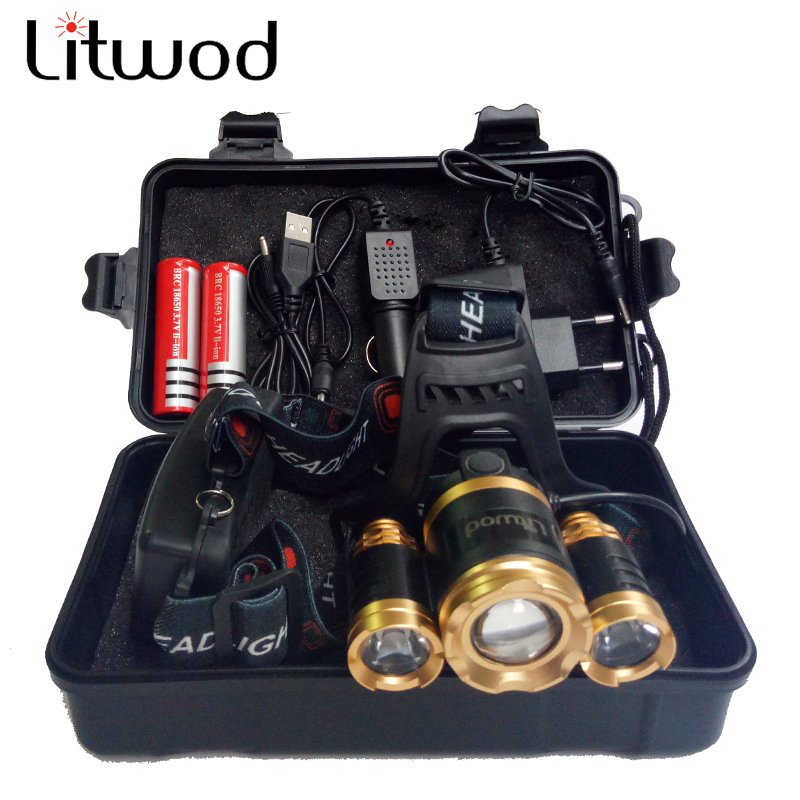 

Litwod Z25 Headlight 3/5 LED T6 Headlamp Head Lamp Fishing Hunting Lighting Bicycle Light Torch Lantern LED Bulbs