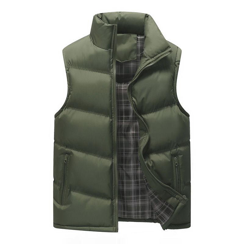 

Nice New Winter Vest Men Brand Vest Autumn Male Outwear Cotton-Padded Waistcoat Sleeveless Jacket And Warm 5XL, Black