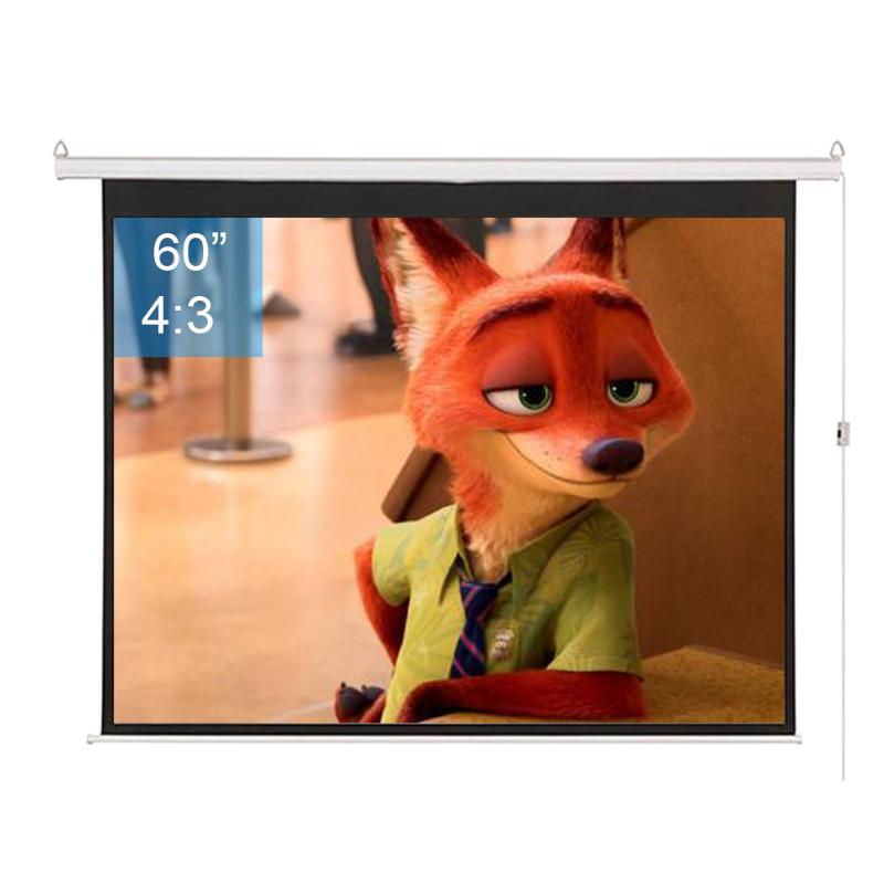 

Electric Motorized Projector Screen with Multi Aspect Ratio Function 60 inch 4:3 Matte White Fabric Fiber glass Screen
