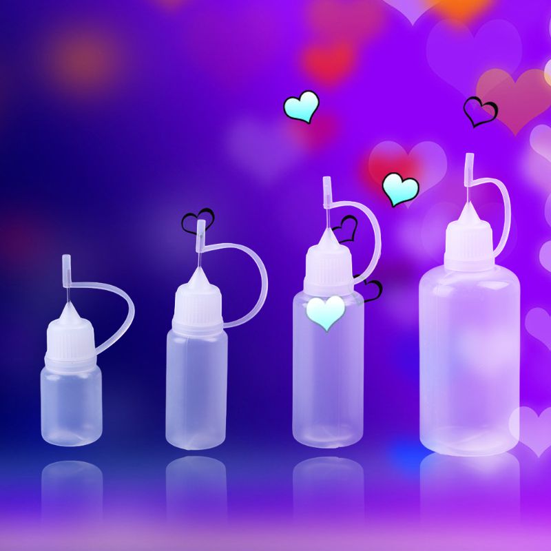 

1PC 10-50ml Empty Plastic Needle Tip Childproof Cap Dropper Liquid Juice Bottles