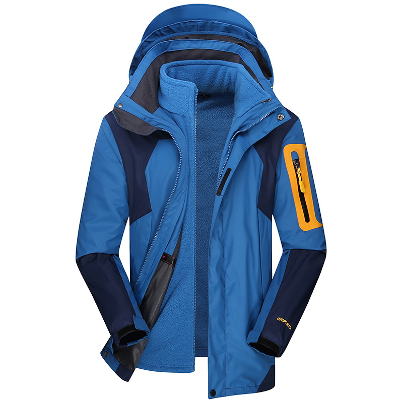 

Spring Autumn Mens Softshell Hiking Jackets Male Outdoor Camping Climbing Coat For Waterproof Windproof, Blue