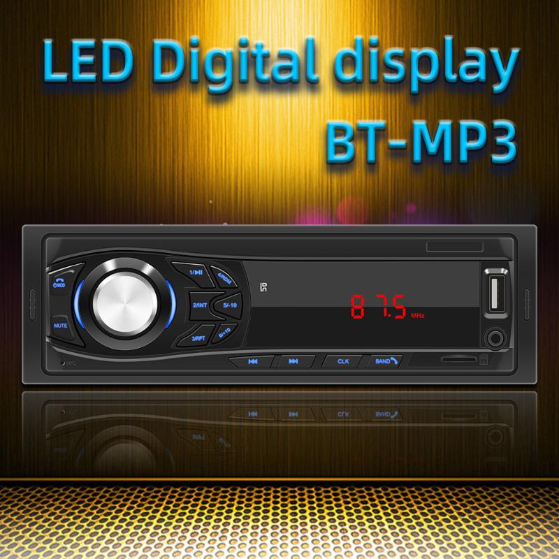 

Universal 12V Auto Car Stereo 1 Din Bluetooth FM Radio Aux USB Audio MP3 Player Bluetooth Voice Call & Music Playback