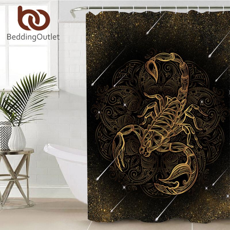 

BeddingOutlet Scorpion Shower Curtain Meteor Scorpio Constellation Waterproof Boho Bath Curtain Vintage With Hooks salle de bain