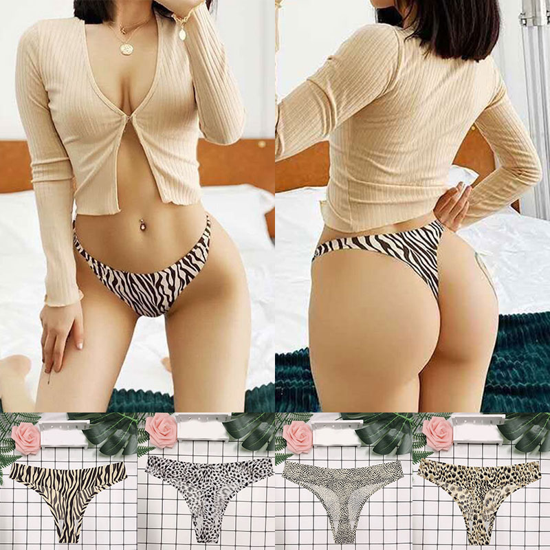 

Women Silk Panties Sexy G-String Super Thin Thong Lady Tranparent One Piece Underpants Intimates Seamless Girl Briefs Underwear, Beige