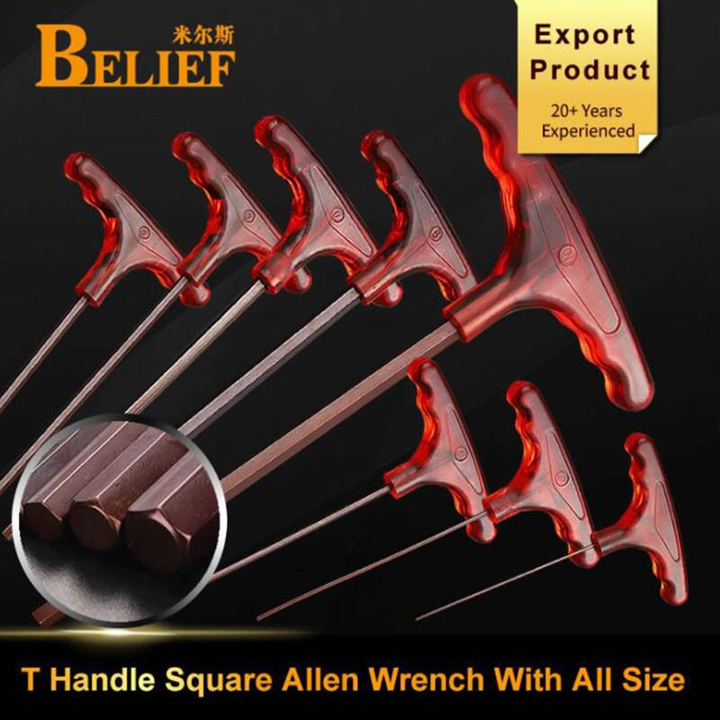 

High Quality All Size of T Handle Square Allen Wrench Screwdriver For Machinery and Mould Equipment