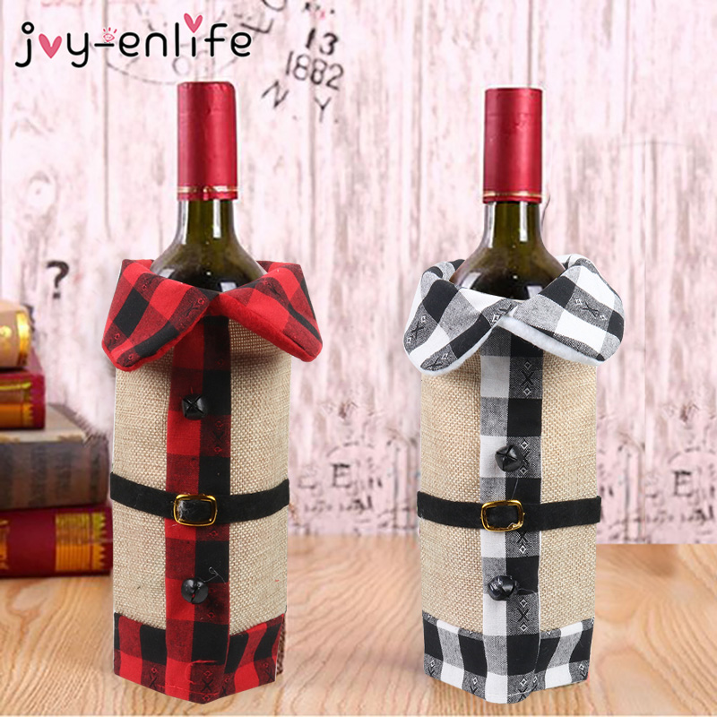 

Christmas Ornaments Christmas Wine Bottle Cover Decorations for Home Xmas Natal Decor 2021 New Year Table Decoration