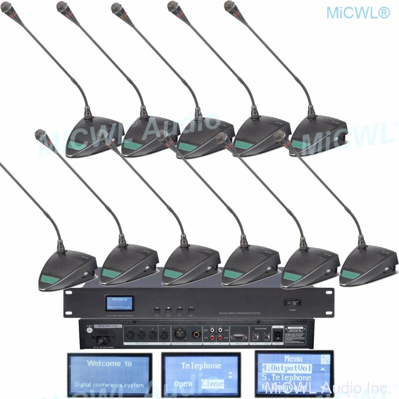 

Professional IEM800 Digital Conference Microphone System Built-in speaker Desktop Gooseneck President Delegate MiCWL A351M-A06