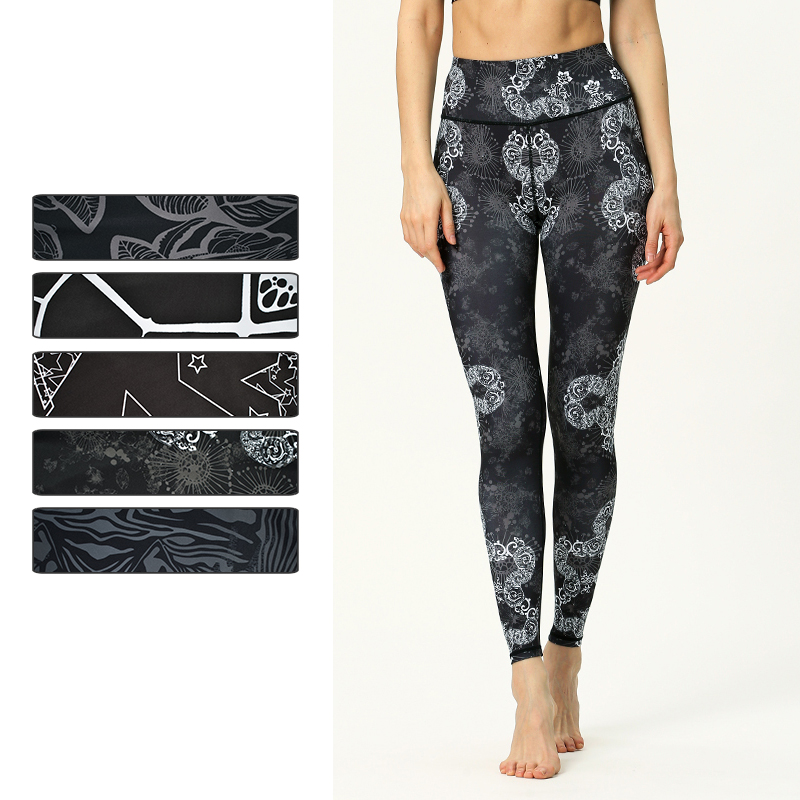 

Running Pants Women Yoga Pants Sport Leggings Seamless Workout Sexy Gym Wear For Women Training Sports Printed Black, Style 4