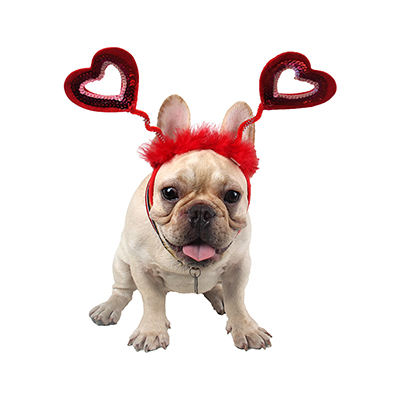 

Pet Cute Heart Beat Cpas Dog Christmas Hat, Red