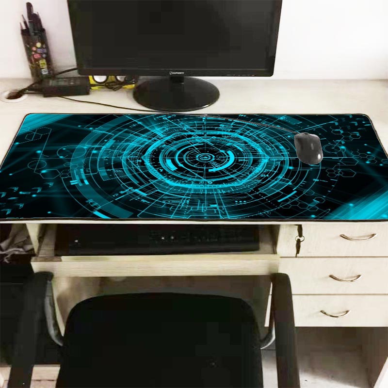 

XGZ Green Light Extra Large Mouse Pad Gaming Waterproof Mousepad Gamer Anti-slip Natural Rubber Gaming Mouse Mat with Lock Edge