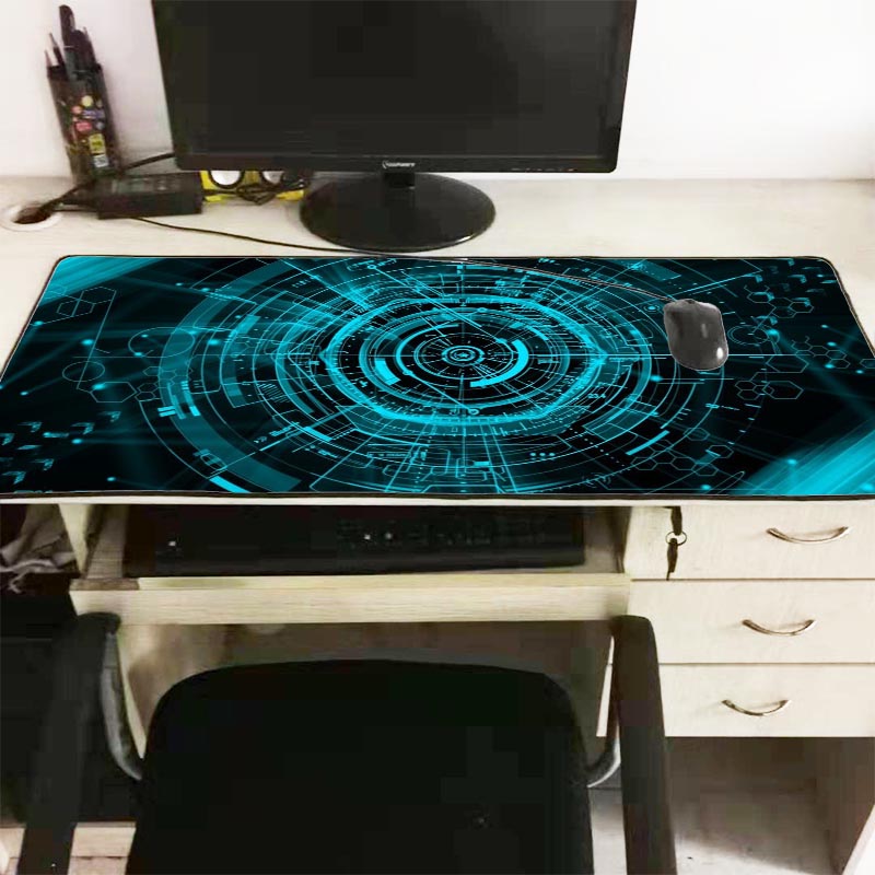 

XGZ Green Light Extra Large Mouse Pad Gaming Waterproof Mousepad Gamer Anti-slip Natural Rubber Gaming Mouse Mat with Lock Edge