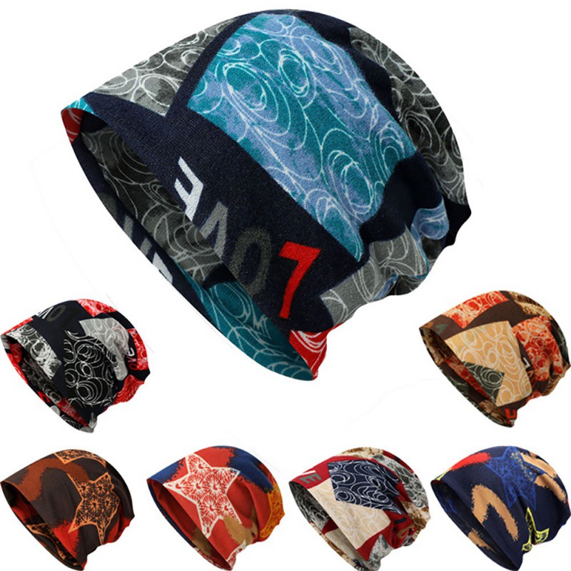 

Man Women Autumn Winter Printed Cycling Knit Hats For Women Men Beanie Hat Warm Cap Knitted Riding Caps, Green