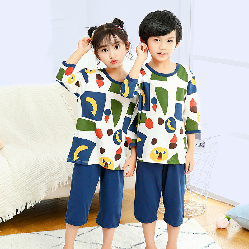 

Baby Girls Pyjamas Sets Cotton Pajamas For Boy Girl Summer T-Shirt Pants Sleepwear Cartoon Children Boys Clothes Pijama Infantil, Hlm-24