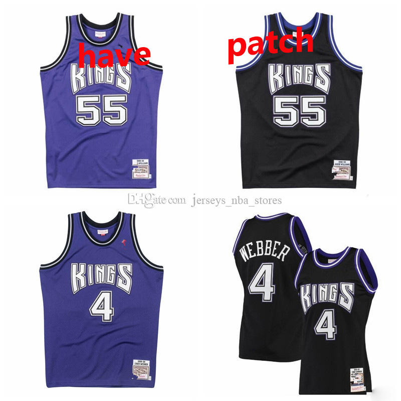 

Men Sacramento Kings Chris Webber Jason Williams Mitchell & Ness Black Hardwoods Classics 1998-99 Authentic Jersey 01, Color1