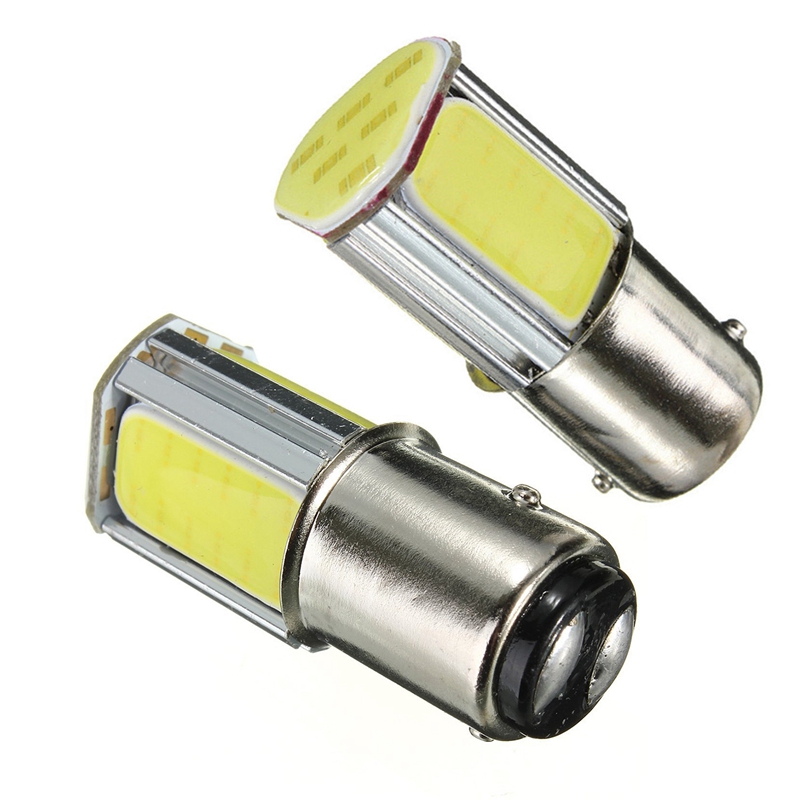 

4 Pcs COB LED Car Parking Light Brake Light Flashing Tail DC 12V White Light, 2Pcs 1157 BAY15D & 2Pcs 1156 BA15S, As pic