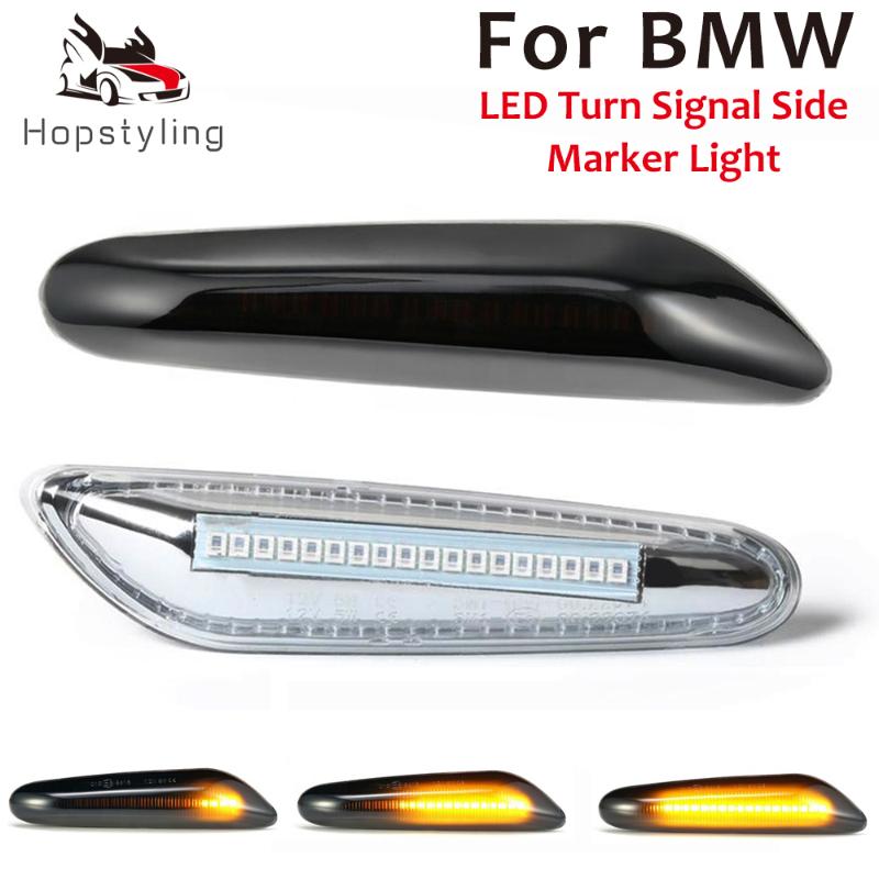 

2x Sequential Flashing LED Turn Signal Side Marker Light for BMWX3 E83 X1 E84 X5 X53 E60 E61 F10 E46 E81 E82 E90 E92 E87 E88 E91, As pic