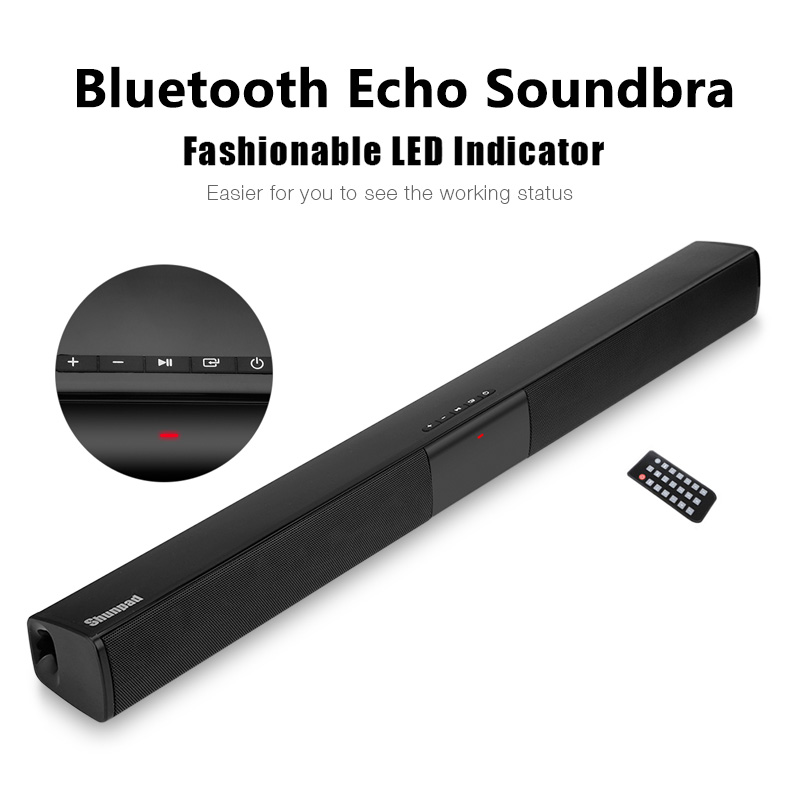 

High Power 20w Soundbar Bluetooth Speaker Sound Bar Bass Stereo Subwoofer Home TV Speaker Support FM Radio TF Card Handsfree