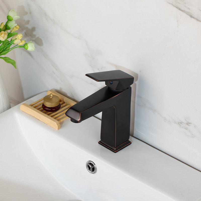 

NEW Black ORB Solid Brass Bathroom Tap Faucet Deck Mount Bathroom Water Basin Sink Single Handle Faucet Mixer Taps