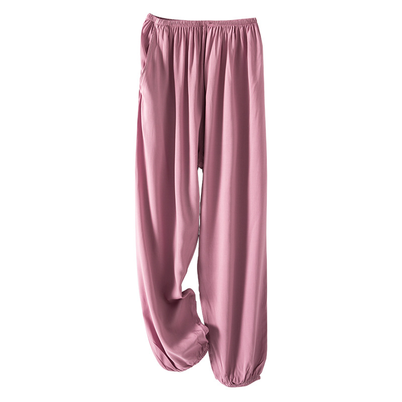 

Sleep Panties Loose Satin Women New Lounge Mosquito Prevent Soft Comfortable Smooth Pajama Pants Casual Homewear Nightwear, Black