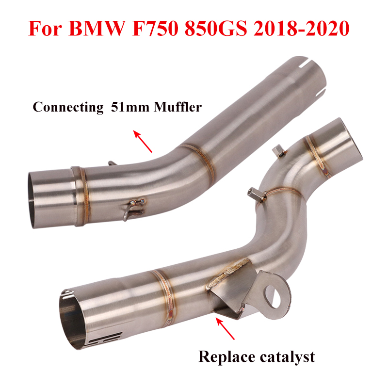 

Motorcycle Exhaust Link Pipe For F750GS 850GS 2020 2020 Middle Connect Link Tube Replace Catalyst Slip On Modified
