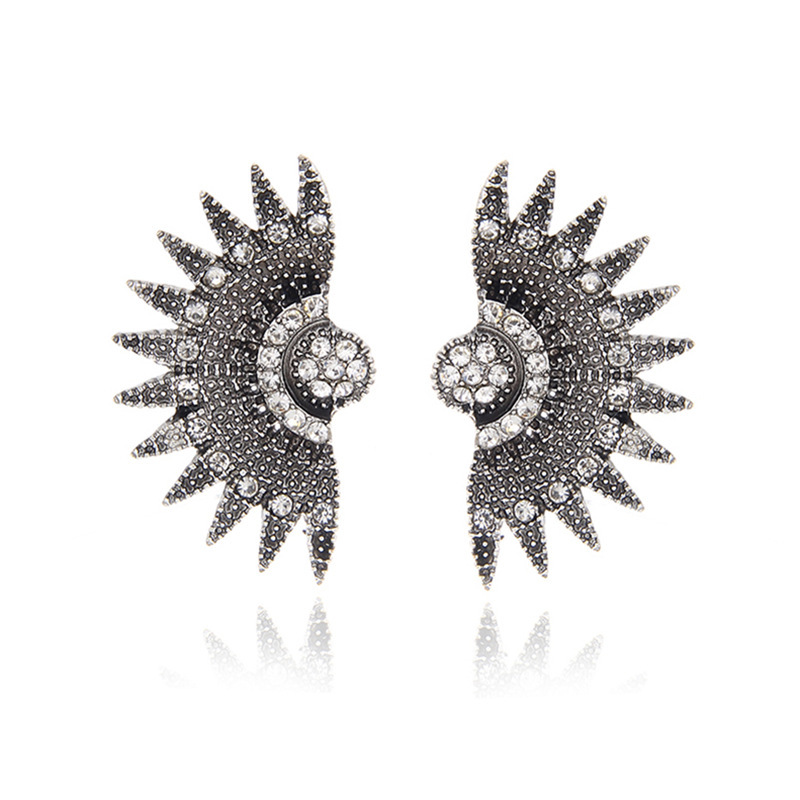 

2020 Oorbellen Brinco Ancient Ways Fan Set Auger Earrings Exaggerated Stud Eardrop Female Accessories Fashion And Personality