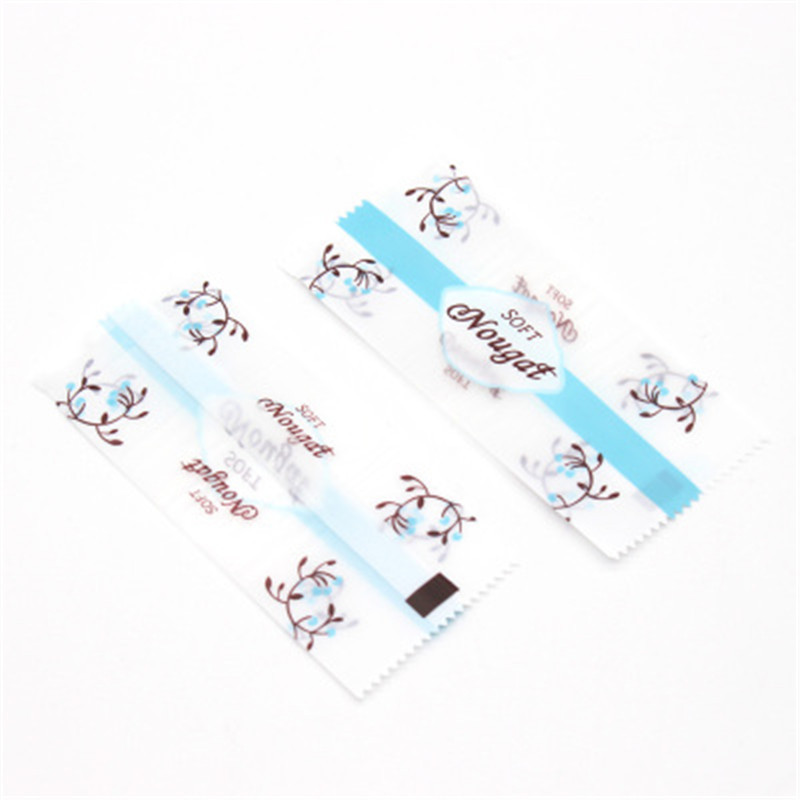 

200Pcs/lot Candy Bag Branch Pattern Blue Bar DIY Homemade Nougat Wrapping Sugar Wedding Party Gift Plastic Packaging Lot Bag