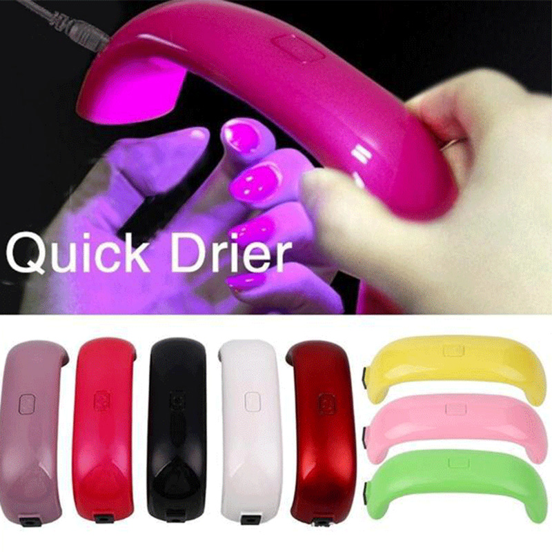 

Mini Portable 9W LED Nail Dryer Light Cure Lamp Machine for UV Gel Nail Polish WH998, Champagne pink