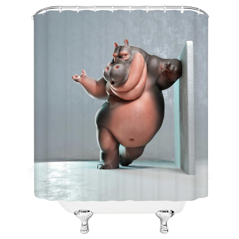 

Rhinoceros Waterproof And Mildew Proof Fabric Shower Curtain Bathroom 72 "x 72" w / 12 Hook Free Delivery