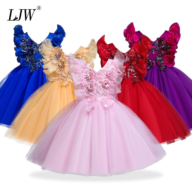 

Christmas Girls costume 2020 New Princess Girl Dress Children Clothing Kids Dresses for Halloween carnival ball gown kids clothe, Pink