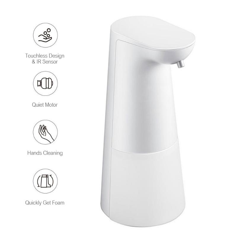 

250ml Automatic Foaming Soap Dispenser Touchless Hands Washing Machine Infrared Foam Soap Dispenser Pump for Bathroom Kitchen