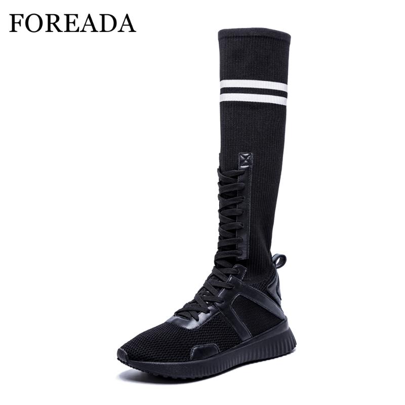 white knee high sneakers