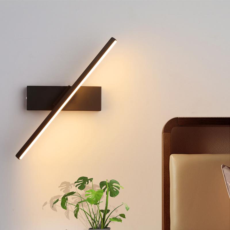 

LED wall light personality bedroom bedside lamp Nordic modern minimalist creative stair aisle living room revolve wall lamp