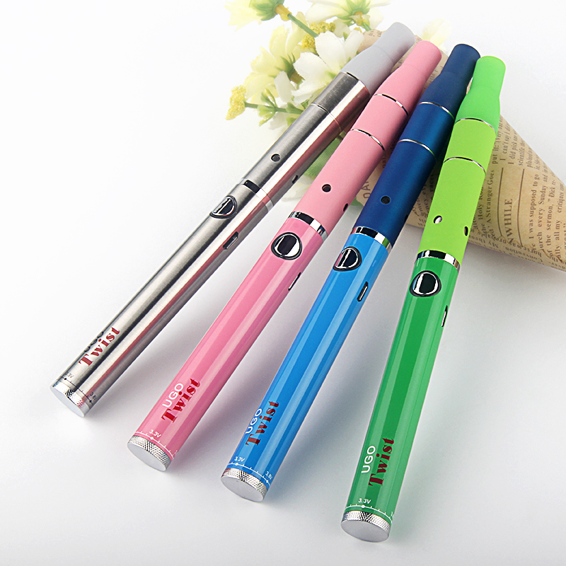 

MOQ 5Pcs UGO Twist Dry Herb Vaporizer Starter Kit Ago Vape Pen 510 UGO-TWIST Adjustable Voltage Battery 650 900 mah, Multi