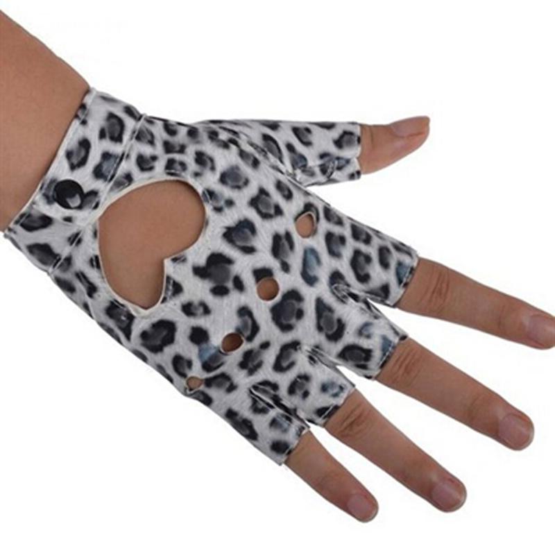 

Newly Women PU Leather Motorcycle Bike Car Fingerless Performance Gloves DOD886