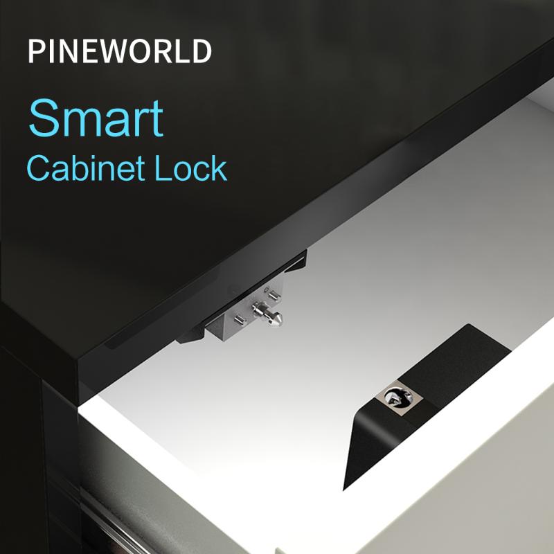 

PINEWORLD Smart Electronic Hidden RFID Cabinet Lock No Hole Furniture Locker Wardrobe Shoe Cabinet Drawer Door Lock