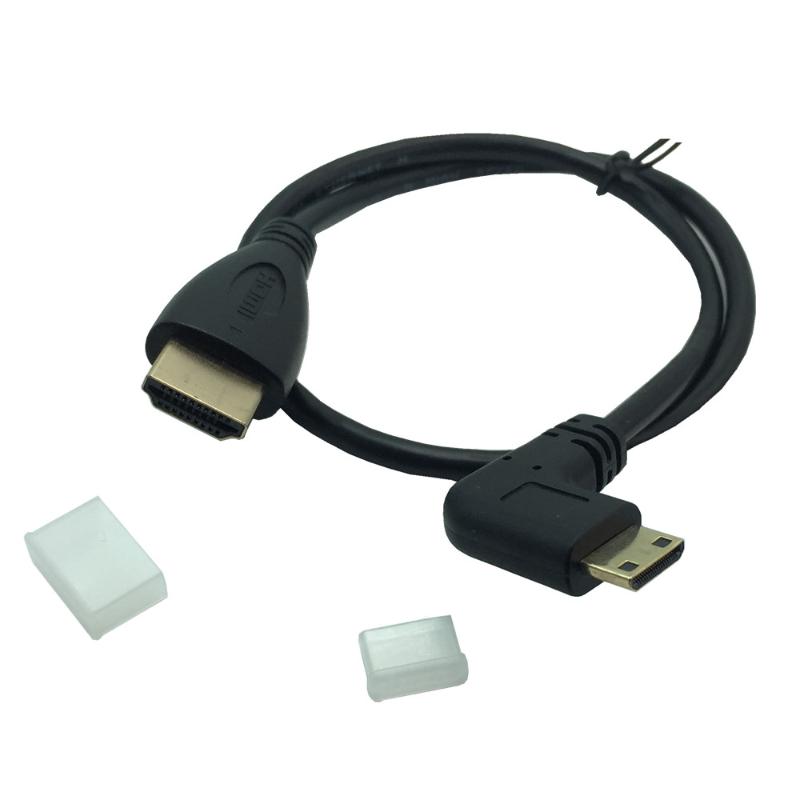 

Cable 1080p 3D Adapter to Mini Gold Plated Plug C Right Angled for camera monitor projector notebook TV 0.5M
