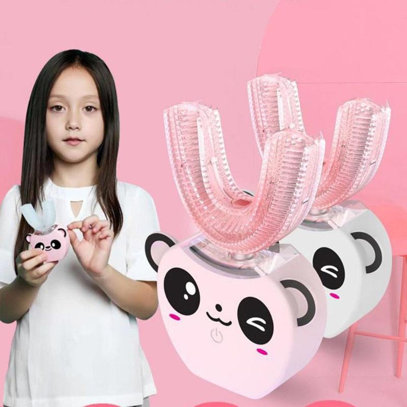 

Children's Smart Toothbrush Automatic Mouth Mounted U-shaped Electric Toothbrush Rechargeable for 8-15 Years Old