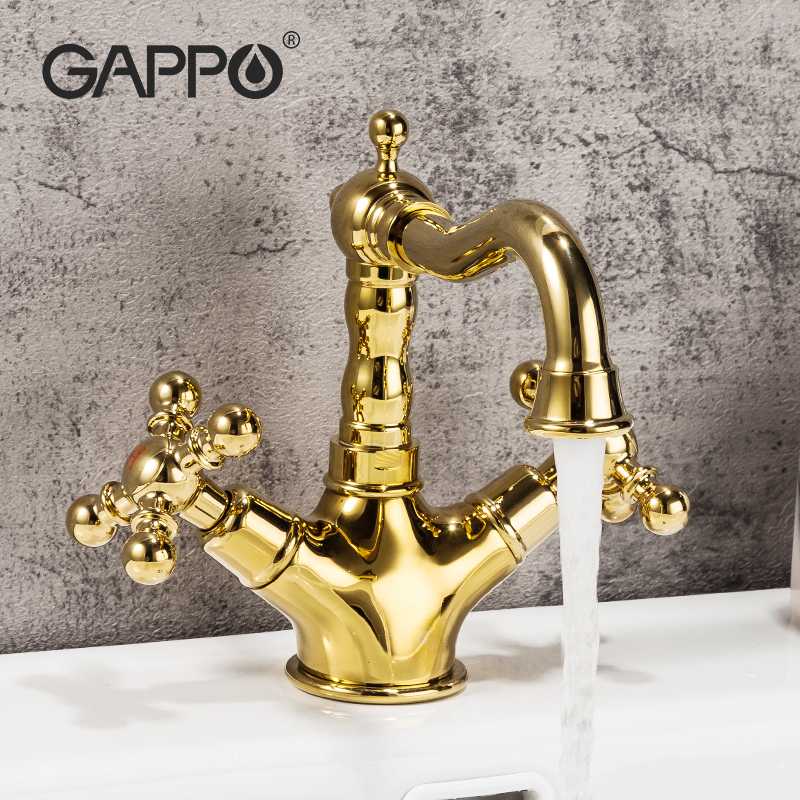 

GAPPO Basin Faucets Luxury Gold Bathroom Faucet Waterfall Single Hole Cold and Hot Water Tap Basin Faucet Mixer Taps