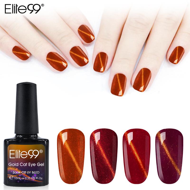 

Elite99 Gold Cat Eye Gel Polish Magnetic Gel Nail Polish 10ml Cat Eye Nail Art Soak Off UV LED Varnish Makeup, Red;pink