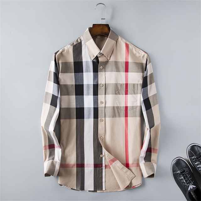 

Brand Men's Business Casual shirt mens long sleeve striped slim fit camisa masculina social male shirts new fashion designer Plaid shirt 235, Color