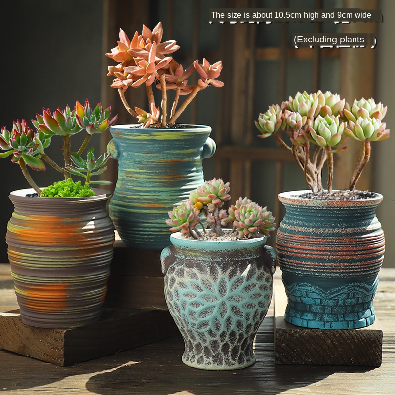 

Fleshy Flower-Pots with the Special Clearance Creative Retro Large Earthenware Breathable Ceramic Fleshy Plant Pots