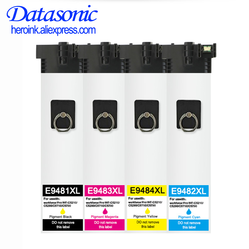 

DAT T9481 XL T9481XL T9481-T9484 Pigment Ink Bag With Chip For WorkForce Pro WF-C5290 WF-C5790 WF-C5210 WF-C5710 Printer
