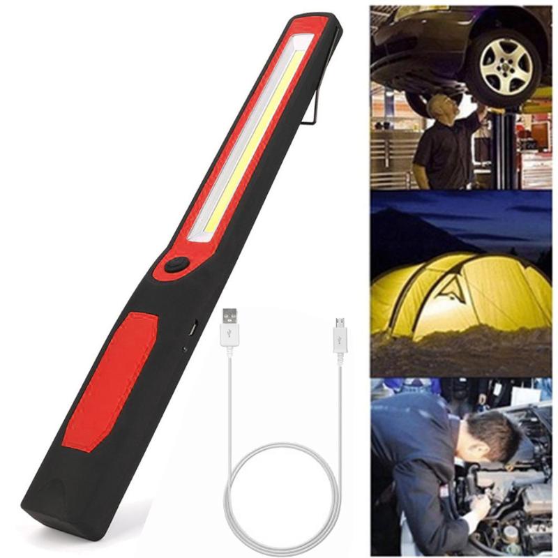 

Portable Spotlight Working Light 2in1 Rechargeable LED COB Camping Work Inspection Light Lamp Hand Torch Magnetic book CD