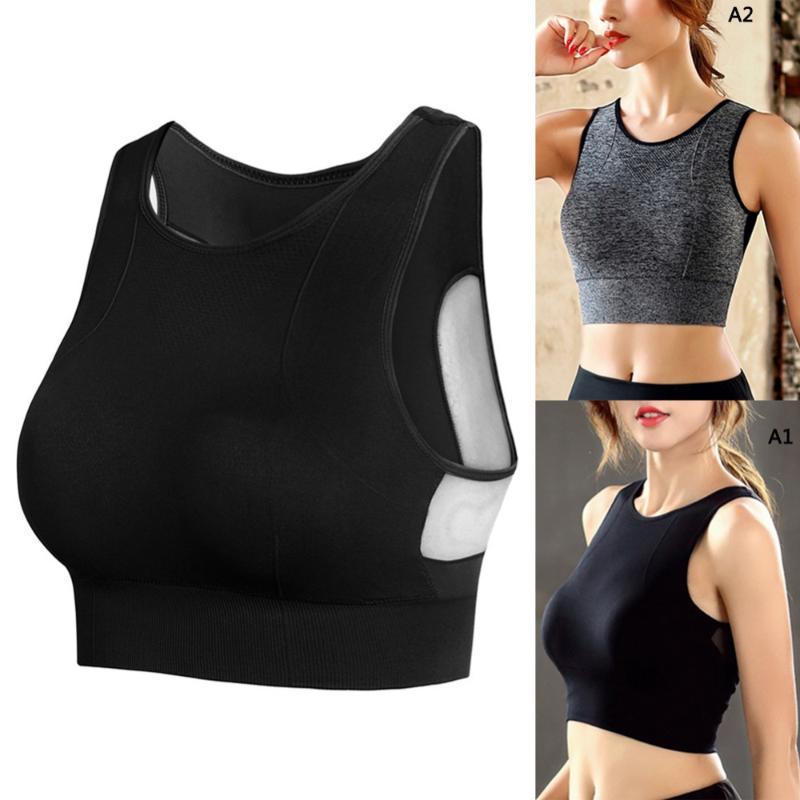 

m/l/xl Women Sport Bra Fitness High Impact Sports Bra with Removable Cups Workout Yoga Sexy Back Cutout Activewear, Black