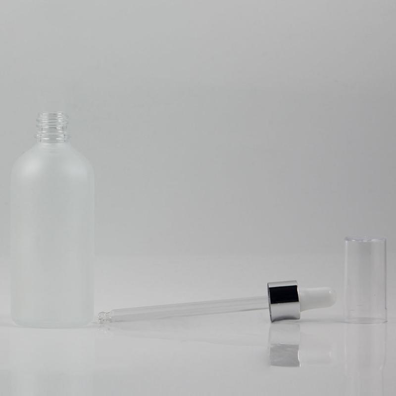 

Wholesale 100ml Clear Frosted Glass Dropper Bottle, Essential Oil Packaging 100ml